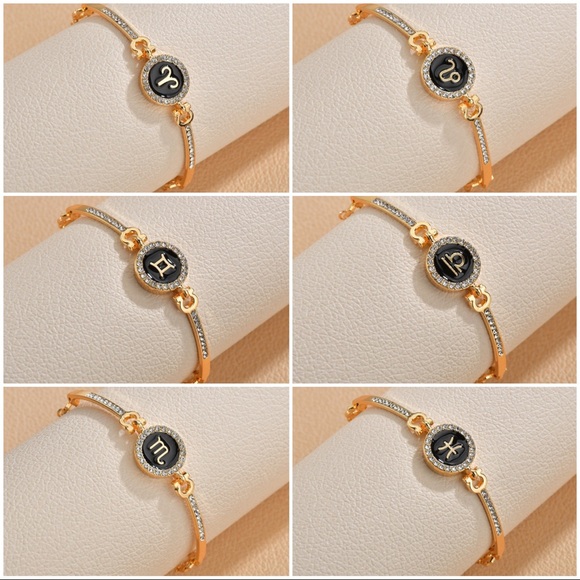 Zodiac Bracelet 18K Gold Plated Astrology Bracelet - Picture 3 of 9